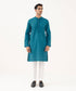 Men's 100% Cotton Plain Teal Green Kurta